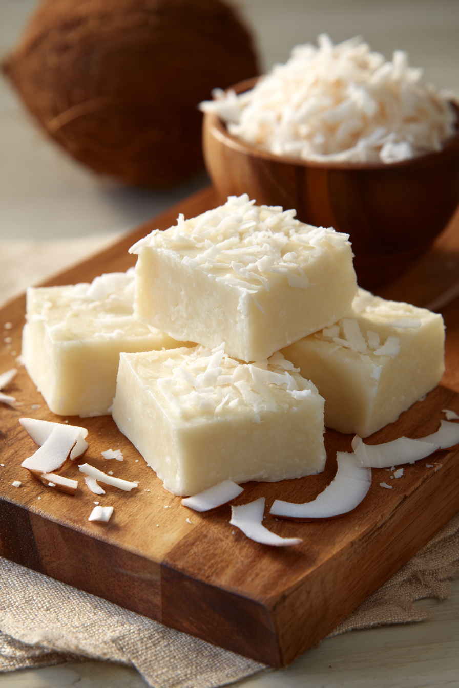 Indulge in Creamy Coconut Fudge: Your Tropical Sweet Escape